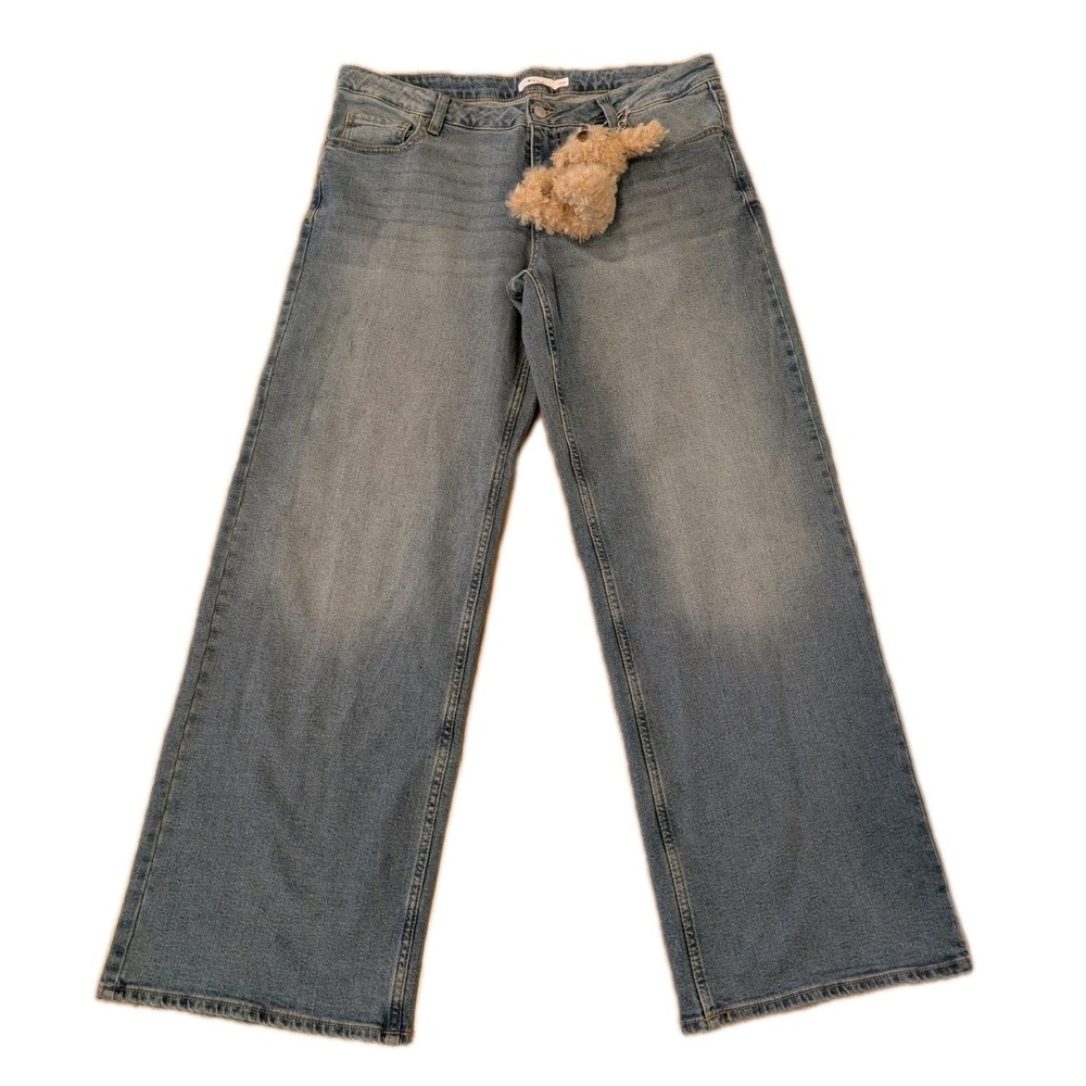 Boho SONG Maxine Low Straight Jean Size 13/31 Wash Denim Wide Leg NWT Low Rise